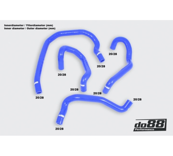 do88-kit189B/R/S & do88-kit 188B/R/S AUDI SEAT VW 2.0 TSI (MQB) Coolant hoses Remote Radiator (Right & Left Kits)