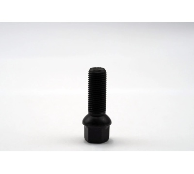 M14x1.50 Black Wheel Bolt Radius Seat | 45mm | WH-BOLT-M14-R45