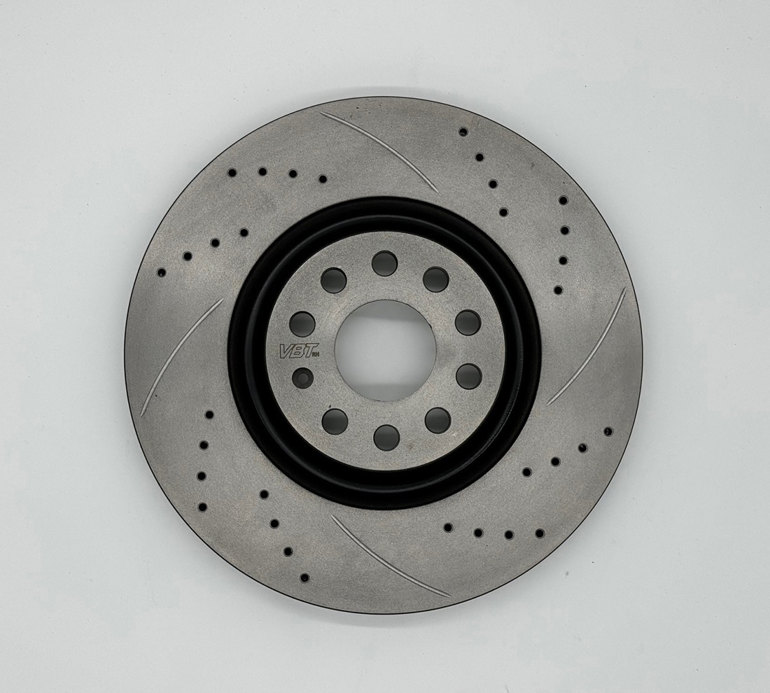 VBT Cross Drilled 335x22mm Rear Brake Discs Main Image