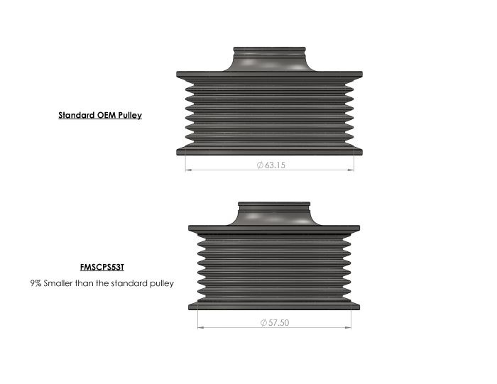 9% supercharger reduction pulley for Audi 3.0T