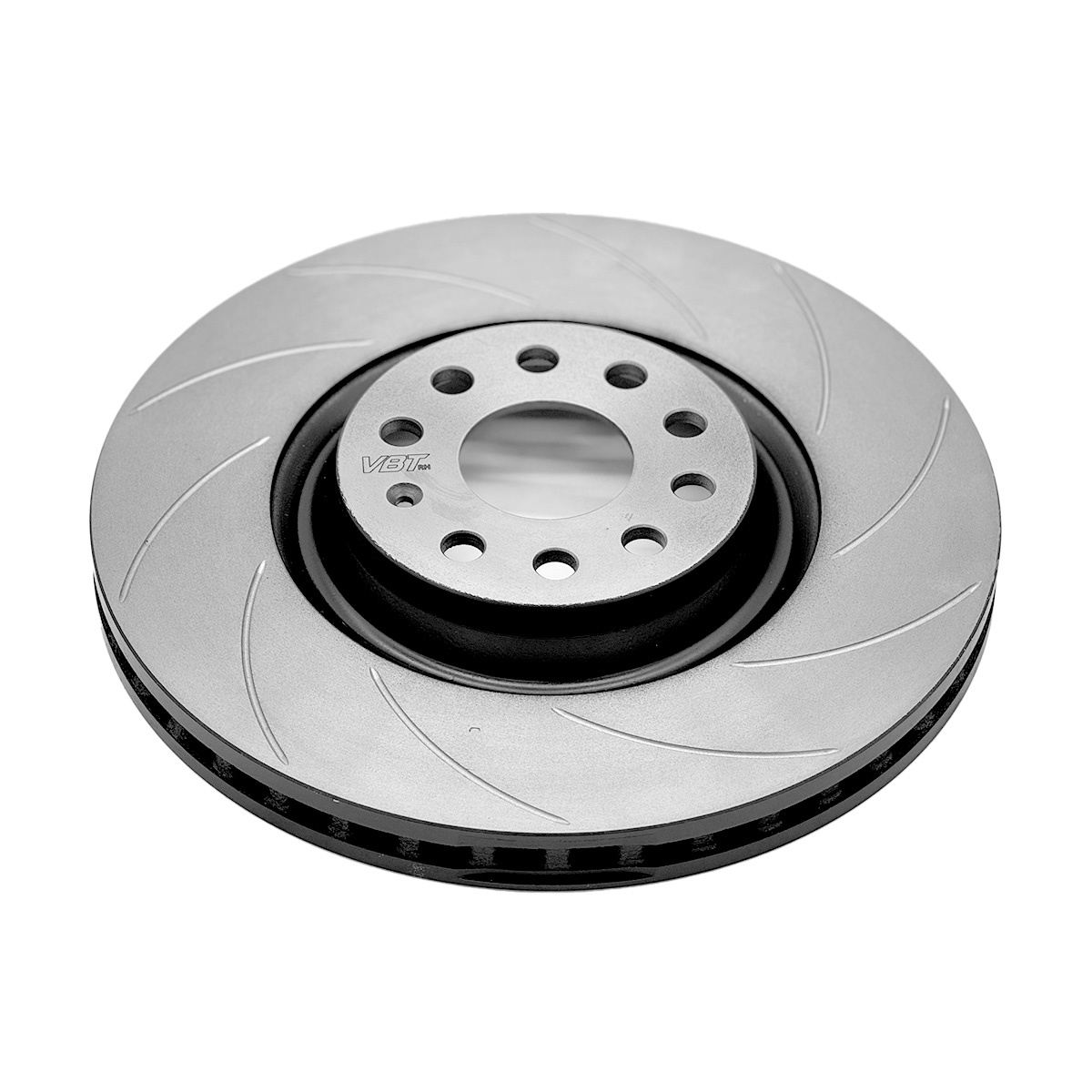 VBT Grooved Rear Brake Disc Coated Surface Close Up